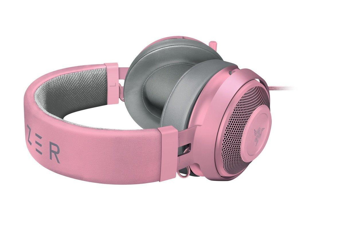 Auriculares gaming - Razer Kraken Pro V2 Quartz Edition, Diadema, Binaural, Aluminio, Rosa