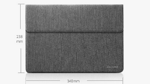 Funda - Laptop Sleeve Bag, Huawei Matebook, Tela, 12 a 13", Doble bolsillo, Gris
