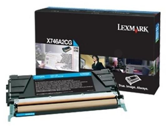 Cartucho de tóner - Lexmark X746A3 C, 7000 Páginas, Cian