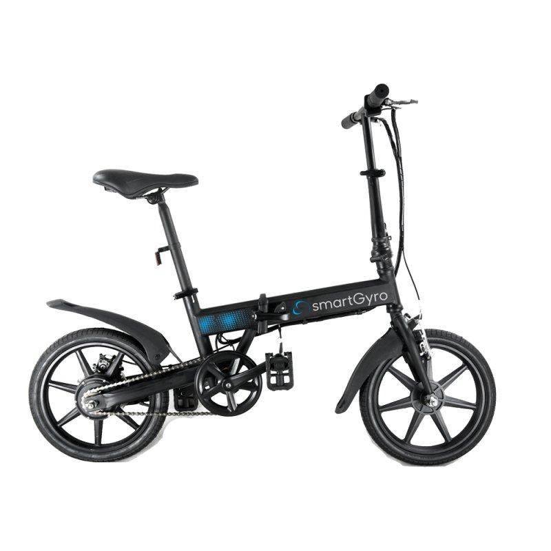Bicicleta eléctrica - Woxter smartGyro E-Bike Black, 250 W, 25 Km/h, Autonomía 30-50 Km,