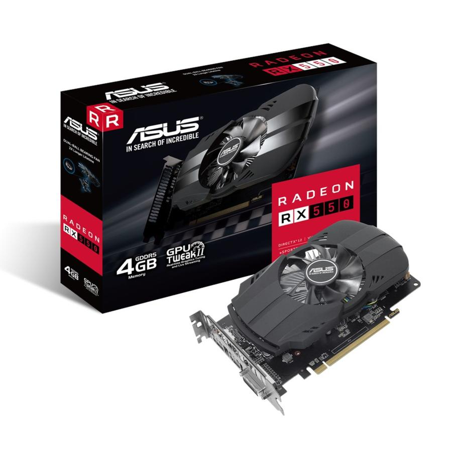 Tarjeta gráfica - ASUS RADEON PH-RX550-4G-M7, 4GB, GDDR5
