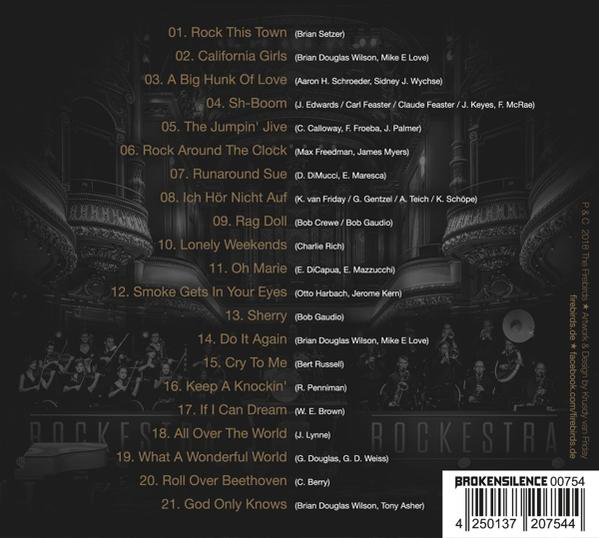 Rückseite einer CD mit einer Liste von Songs und Bandmitgliedern.