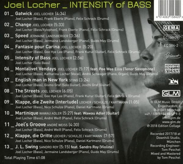 Joel Locher - INTENSITY OF BASS  - (CD)