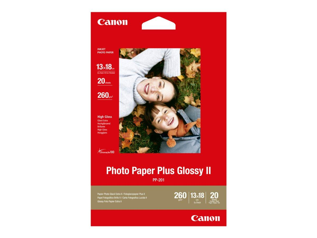 Canon Photo Paper Plus II PP-201 - Papel de fotografía satinado - 130 x 180 mm