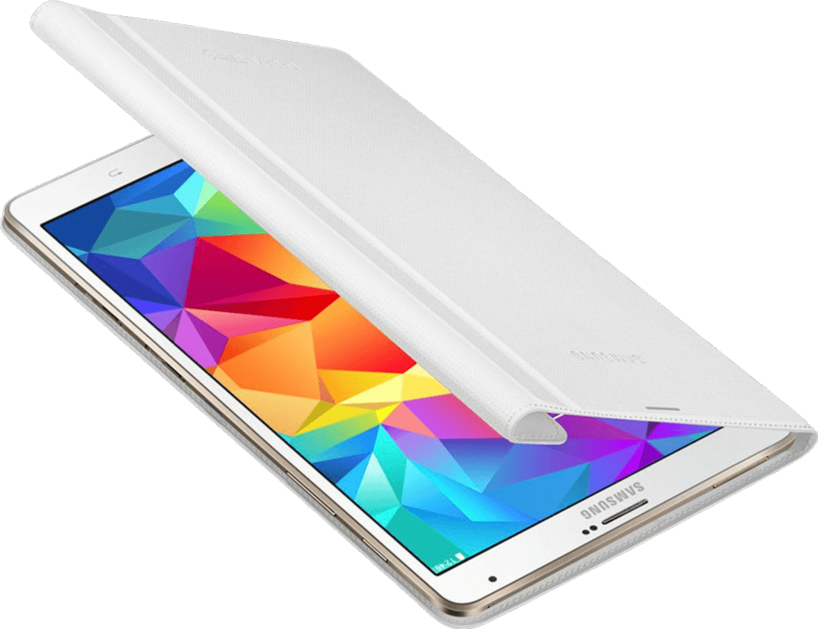 Funda para tablet Galaxy Tab S - Samsung Book Cover, blanca, 8.4 pulgadas