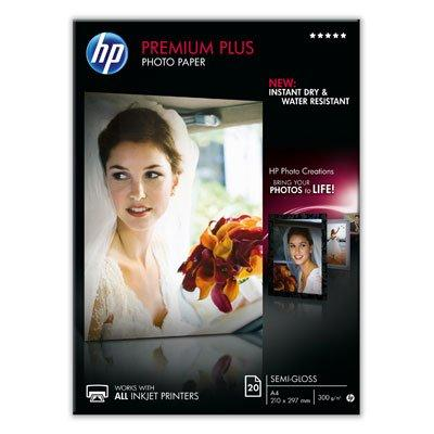 HP Premium Plus Photo Paper - Papel fotográfico semisatinado - A4 (210 x 297 mm) - 300 g/m2 - 20