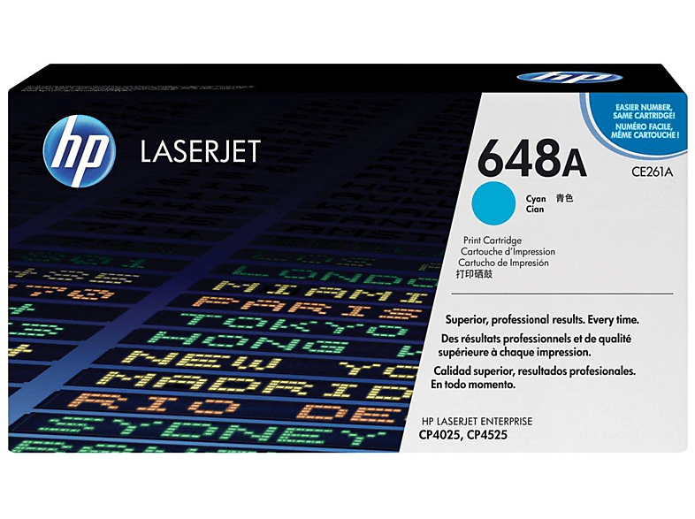 HP 648A | Cián - original - LaserJet - cartucho de tóner (CE261A ) - para Color LaserJet