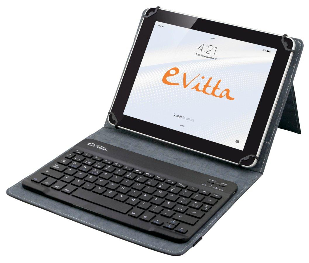 Funda para tablet de 9,7 a 10,1 pulgadas - E-vitta KeyTab BT Pure, negro, con teclado Bluetooth