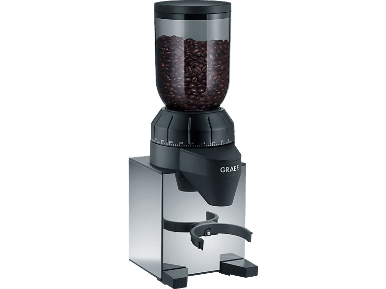 128 Watt, CM Kaffeemühle GRAEF 820 Hochglanz-Edelstahl Edelstahl-Kegelmahlwerk