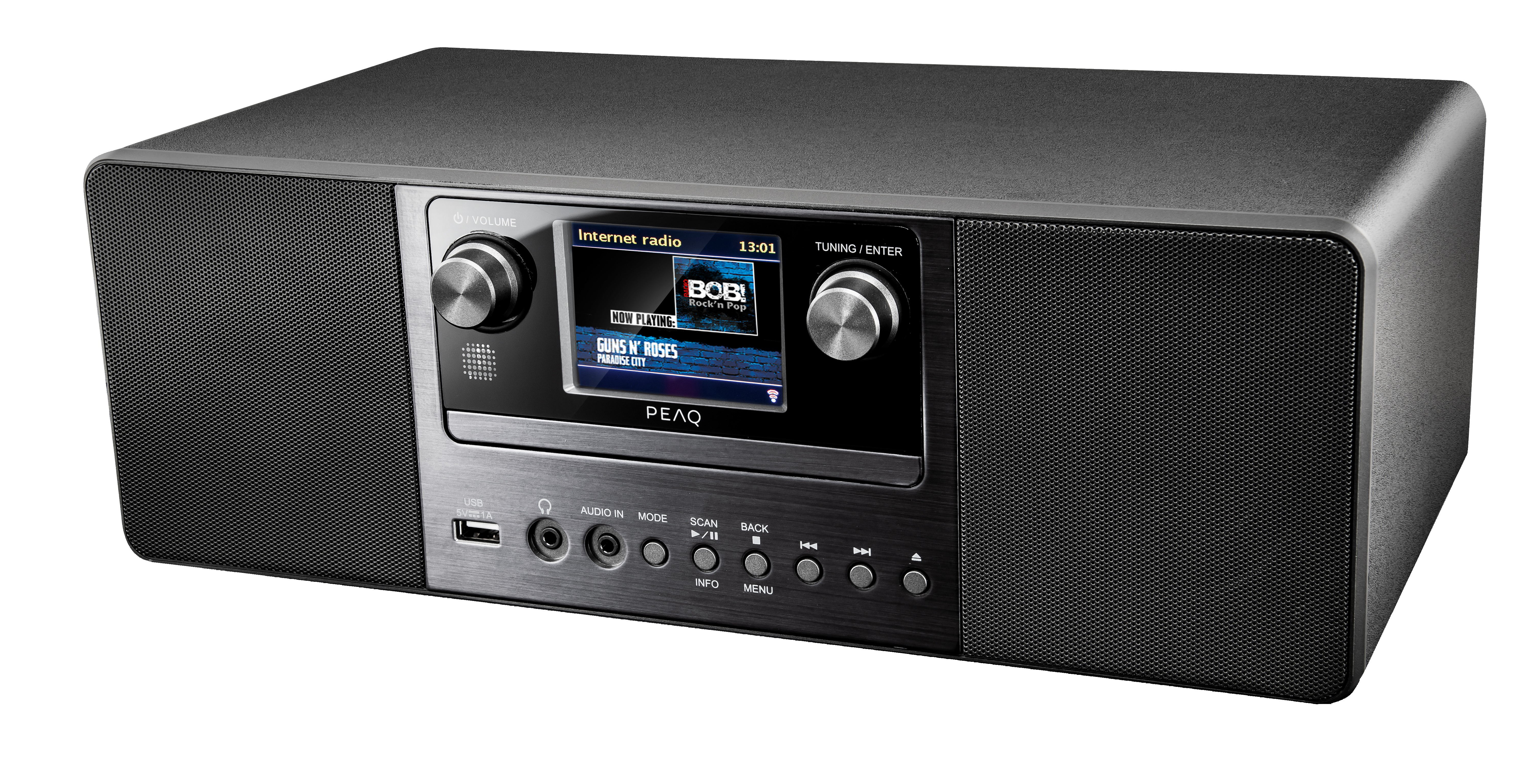 PEAQ PDR 360 BT-B DAB+ Internetradio, DAB+, FM, Internet Radio, Bluetooth, Schwarz/Grau