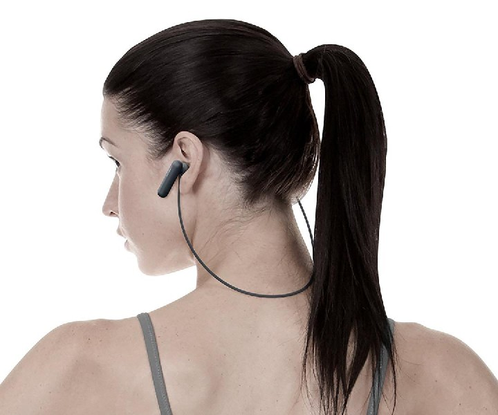 Auriculares deportivos - Sony WI-SP500, Bluetooth, IPX4, Micrófono, Negro