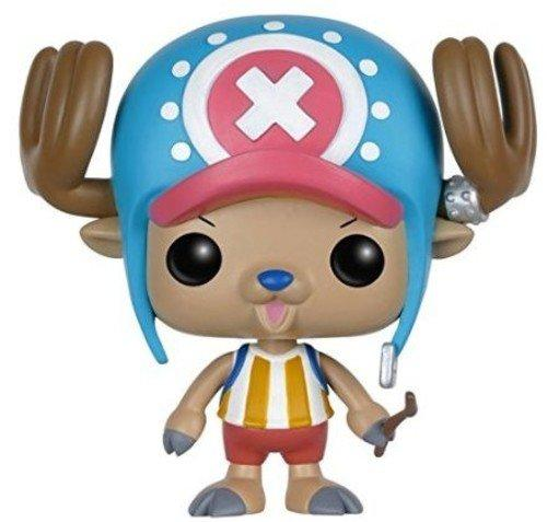 Una figura de Tony Tony Chopper de One Piece, con un sombrero azul, de pie.