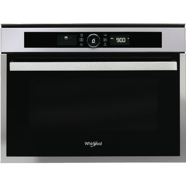 Horno - Whirlpool AMW 509/IX, Microondas, Display, Tecnología 3D, Grill, 40L, Negro/Inox