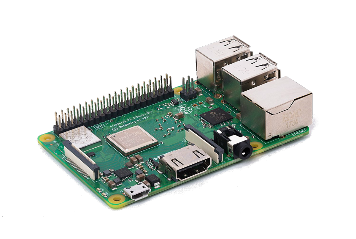 Placa base - Raspberry Pi 3 Modelo B+, Cortex-A53 64-bit, 1 GB RAM, WiFi Dual Band, PoE Ethernet,