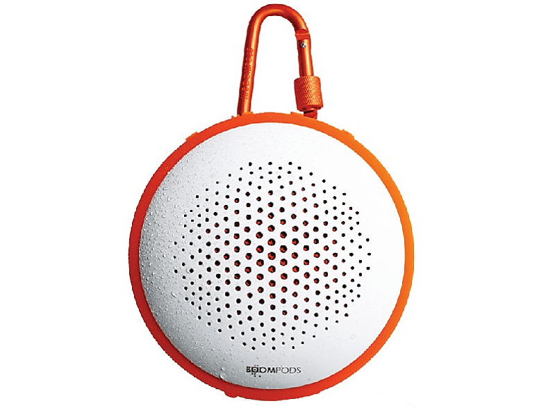 Altavoz Boompods Fusion 10 bluetooth waterproof blanco y naranja 10w altavoces 1.0 ipx7