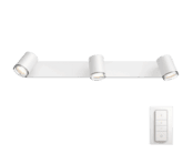 Hue White Ambiance Adore LED 3-Spot-Leuchte weiß inkl. kabellosem Dimmerschalter
