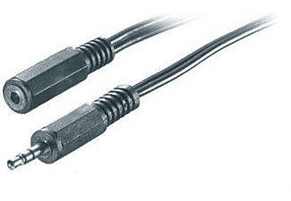 Conexión audio - Vivanco, extensión cable 3.5mm, 2,5m, Negro