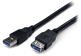 Cable USB - StarTech.com USB3SEXT1MBK Cable USB 1m Extensión USB 3.0 Negro