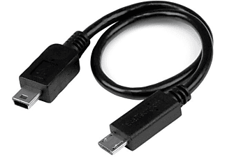 Cable USB - StarTech.com UMUSBOTG8IN Cable USB USB OTG de 20cm Adaptador Micro USB a Mini USB