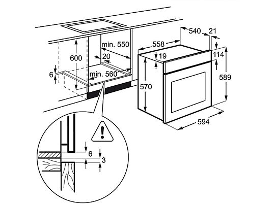 Horno - Zanussi ZOP37922XU, Multifunción, 57L, Pirolítico, Clase A+, Inox antihuellas