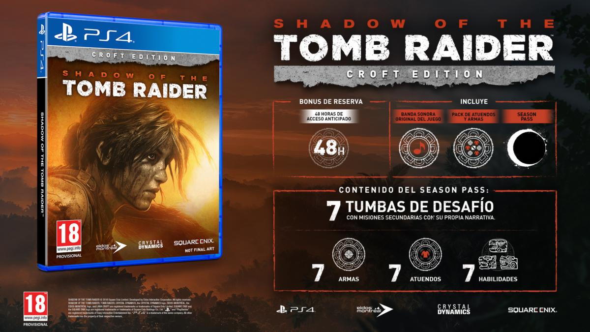 PS4 Shadow Of The Tomb Raider Croft Edition