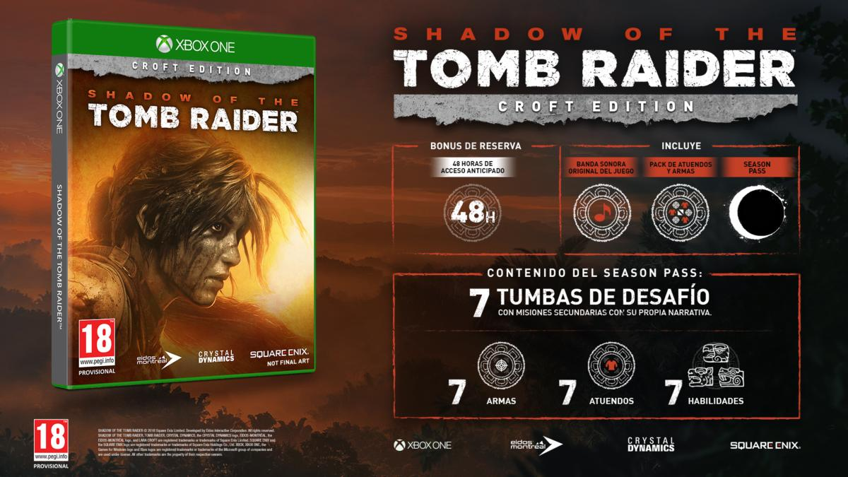 Xbox One Shadow Of The Tomb Raider Croft Edition