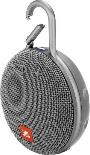 Altavoz inalámbrico - JBL Clip 3 Grey, 3 W, Bluetooth, IPX7, Micrófono, Mosquetón, Gris