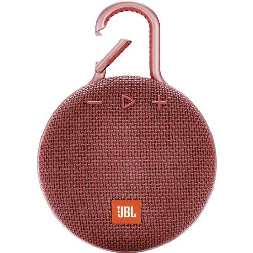 Altavoz inalámbrico - JBL Clip 3 Red, 3 W, Bluetooth, IPX7, Micrófono, Mosquetón, Rojo