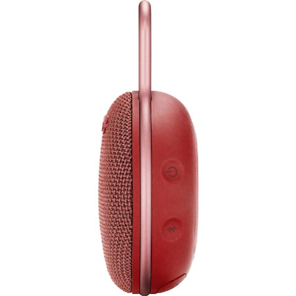 Altavoz inalámbrico - JBL Clip 3 Red, 3 W, Bluetooth, IPX7, Micrófono, Mosquetón, Rojo