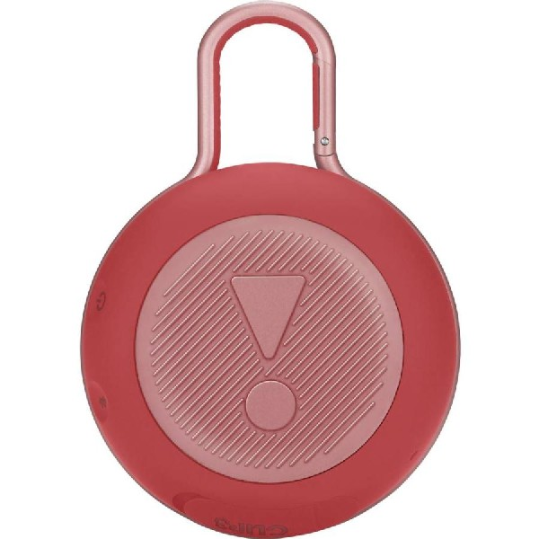 Altavoz inalámbrico - JBL Clip 3 Red, 3 W, Bluetooth, IPX7, Micrófono, Mosquetón, Rojo