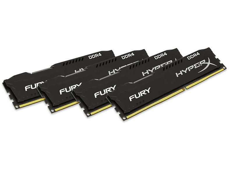 Memoria Ram | Kingston HyperX Fury DDR4 64GB (Kit 4) 2400MHz CL15 Black Series