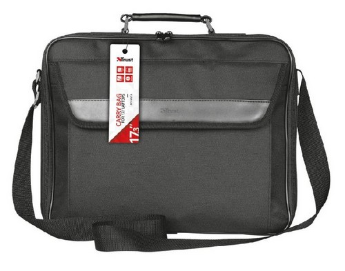 Maletín para portátil - Trust Atlanta, Para portátil, Hasta 17.3 pulgadas, Negro