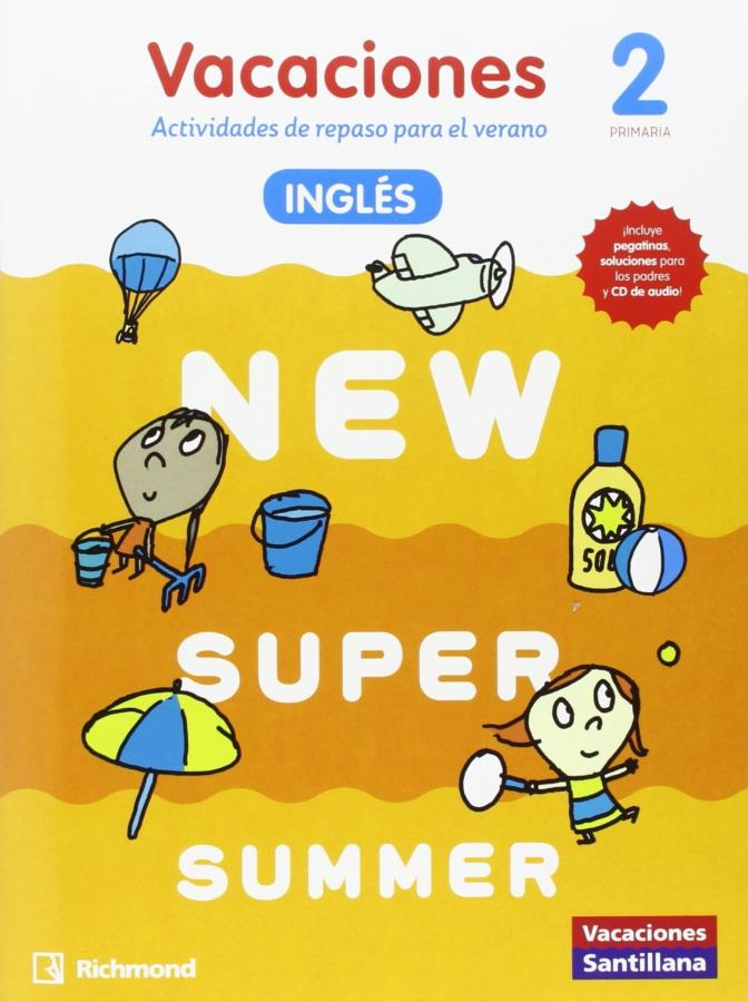 New Super Summer sb 2 audio 9788466822992 2º primaria student book sb+cd varios autores repaso de