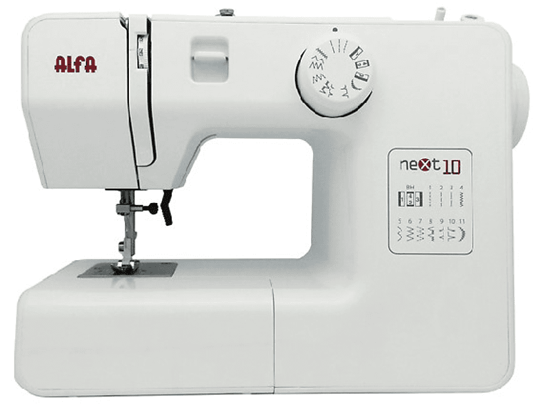Máquina de coser  Alfa Hogar Next 10, 12 puntadas, Ojalador en 4 pasos