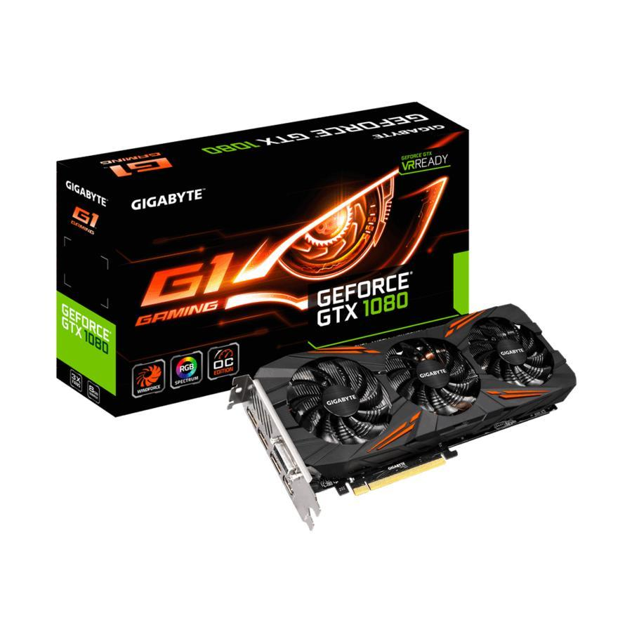 Tarjeta Gráfica - Gigabyte GTX 1080 8GD G1 GAMING, 8 GB, GDRR5, 256 bits, PCI-E 3.0 x 16