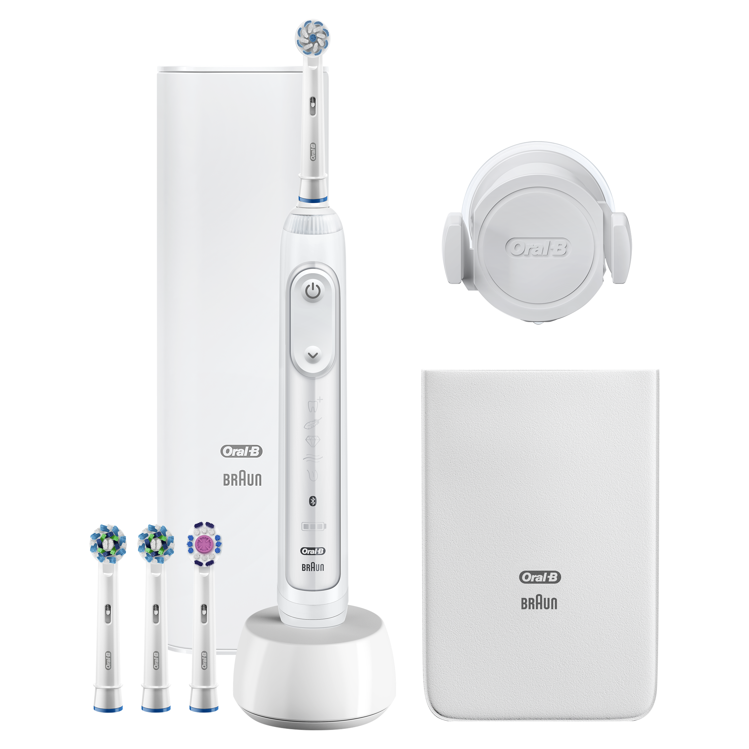 Cepillo eléctrico - Oral-B Genius 10200 W, Protección encía, Detección de posición, Blanco