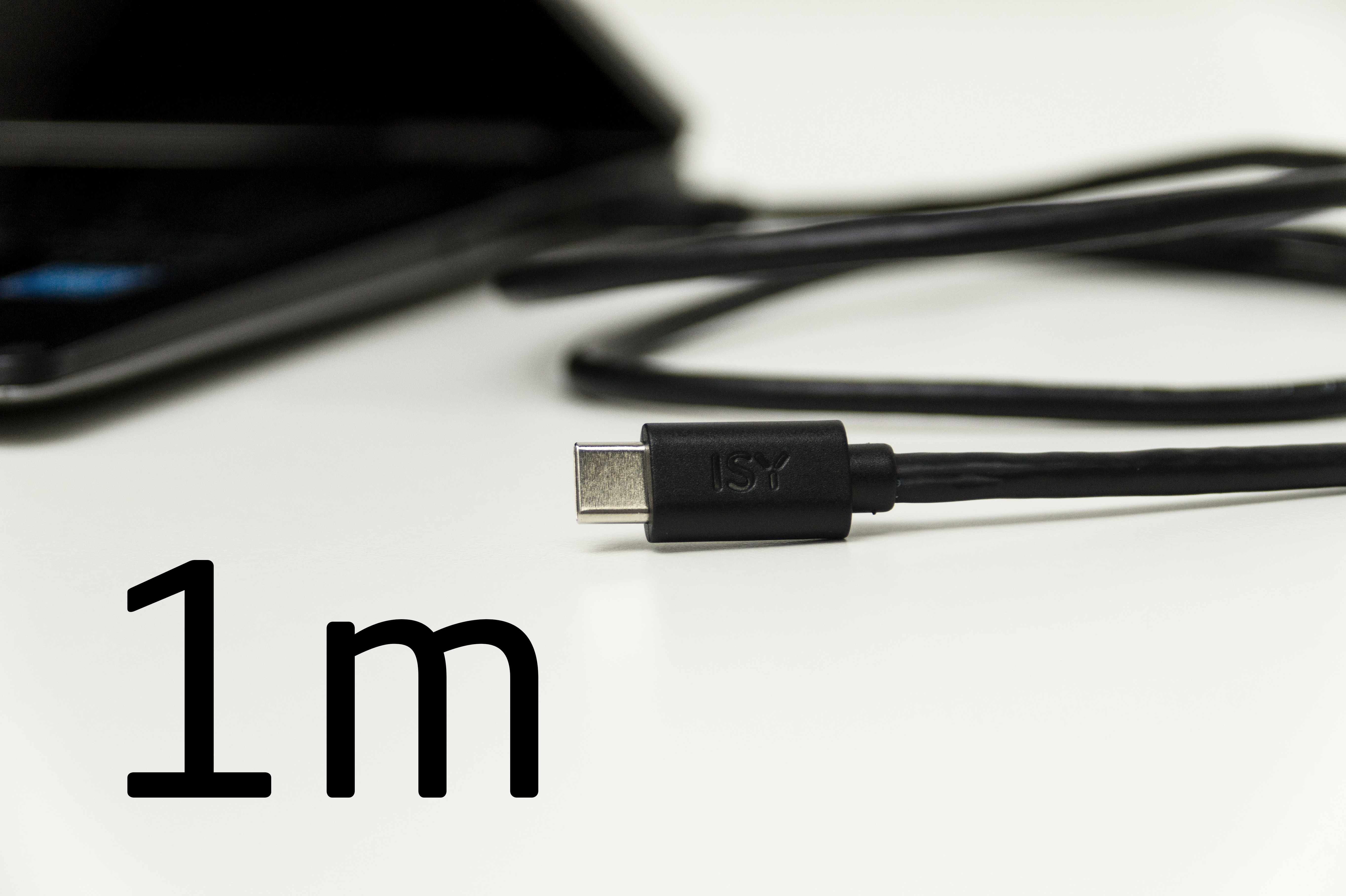 ISY IUC-3000 USB Datenkabel/Ladekabel, USB-C, 1 auf Schwarz m