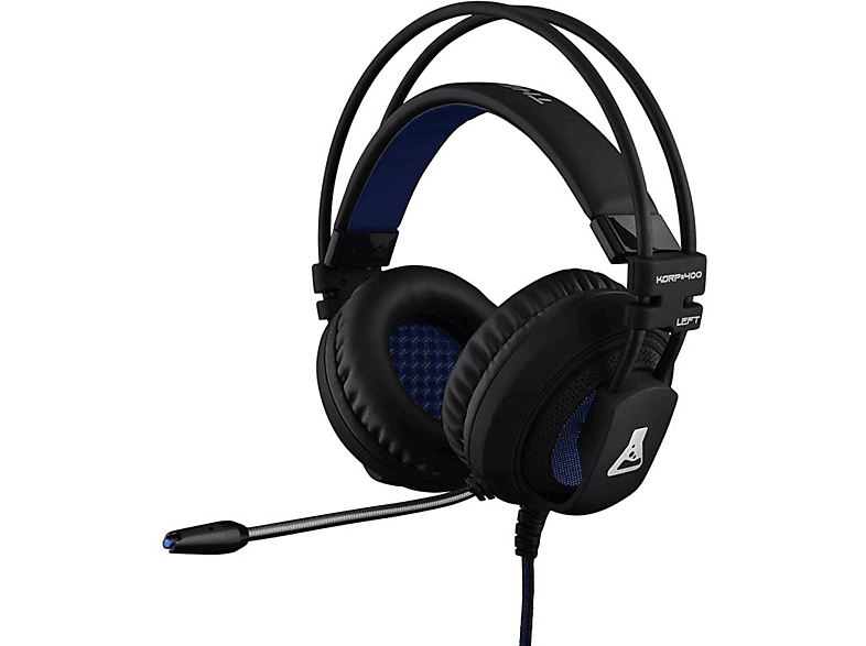 Auriculares gaming - G-lab KORP400, Micrófono incorporado, Negro y Azul