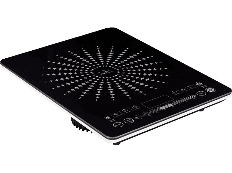 Placa portátil - Jata VNI145, Inducción, 1 zona, Zona 26 cm, Display LED, 8 Funciones programadas, 43.5 Negro