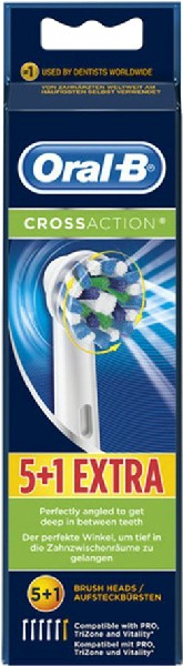 Recambio para cepillo dental - Oral-B EB 50, 5 unidades + 1, FFS CrossAction