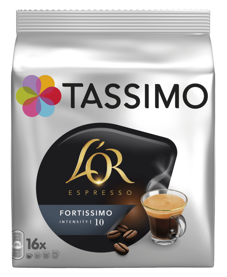 Cápsulas monodosis - Tassimo L'OR Espresso Fortissimo, 16 cápsulas