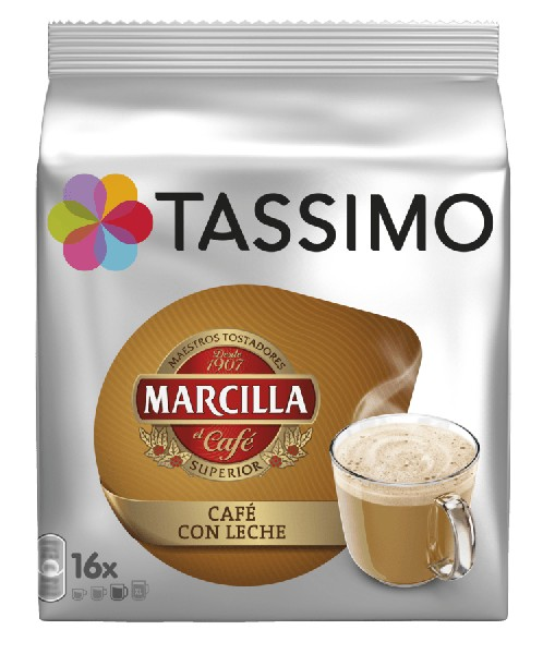 Bolsa De 16 tassimo marcilla con leche caf