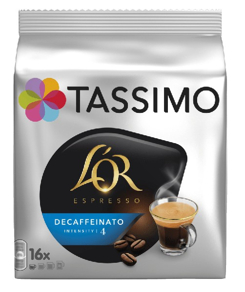 Cápsulas monodosis - Tassimo L'Or Espresso Decaffeinato, 16 cápsulas