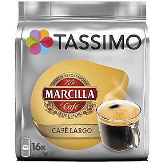 Cápsulas monodosis - Tassimo MARCILLA, Café Largo, 16 cápsulas