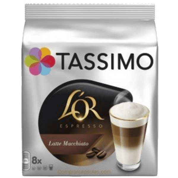 Cápsulas monodosis - Tassimo L'OR Espresso Latte Machiatto, 8 cápsulas