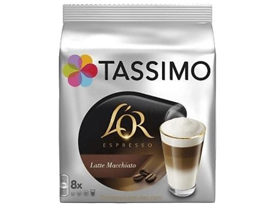 Cápsulas monodosis - Tassimo L'OR Espresso Latte Machiatto, 8 cápsulas