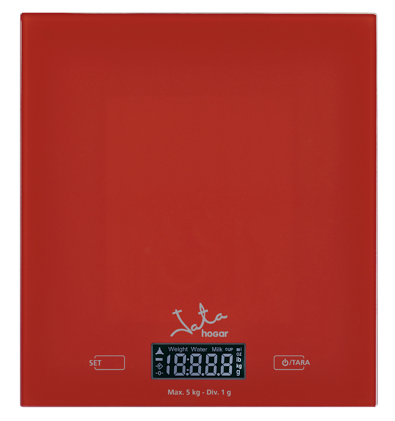 De Cocina Jata 729 hogar 729r balanza alta capacidad 5kg vidrio cristal rojo con peso modelo color mesa 5