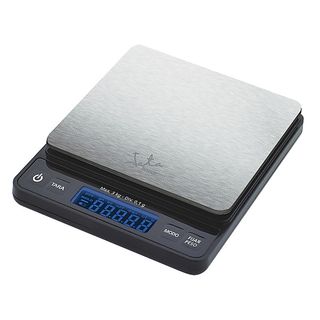 Balanza de cocina - Jata 773, Peso máximo 3kg, Pantalla LCD, Acero inoxidable, Negro/Gris