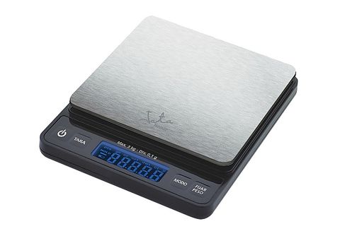 Balanza de cocina  Jata 773, Peso máximo 3kg, Pantalla LCD, Acero  inoxidable, Negro/Gris