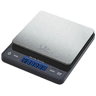 Balanza de cocina - Jata 773, Peso máximo 3kg, Pantalla LCD, Acero inoxidable, Negro/Gris